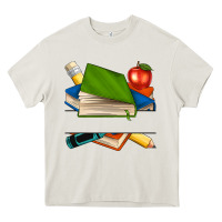 Cream custom teacher books Heavy Core Tee - NancyCooperArtShop