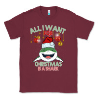 Burgundy All I Want For Christmas Is A Shark Classic Tee - Bettercallsaul