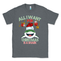 Charcoal Heather All I Want For Christmas Is A Shark Classic Tee - Bettercallsaul
