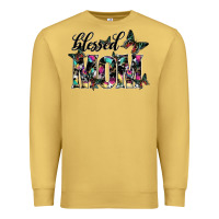 Antique Gold blessed mom Premium Sweatshirt - SublimationCraftShop