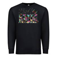 Black blessed mom Premium Sweatshirt - SublimationCraftShop