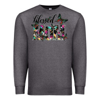 Charcoal Heather blessed mom Premium Sweatshirt - SublimationCraftShop