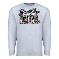 Heather Grey blessed mom Premium Sweatshirt - SublimationCraftShop
