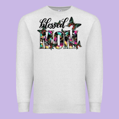 Blessed Mom Premium Sweatshirt Designed By Sublimationcraftshop