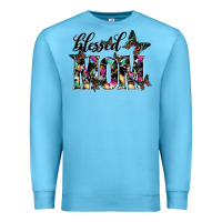 Ocean Blue blessed mom Premium Sweatshirt - SublimationCraftShop