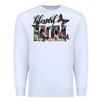 White blessed mom Premium Sweatshirt - SublimationCraftShop