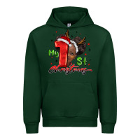 Forest Green my first christmas african girl Urban Hoodie - BarkalooDesign