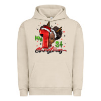 Pigment French Oak my first christmas african girl Urban Hoodie - BarkalooDesign