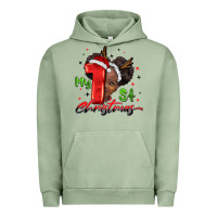 Pigment Oil Green my first christmas african girl Urban Hoodie - BarkalooDesign