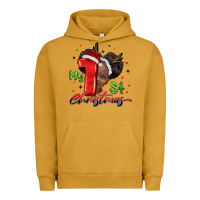 Pigment Peanut Butter my first christmas african girl Urban Hoodie - BarkalooDesign