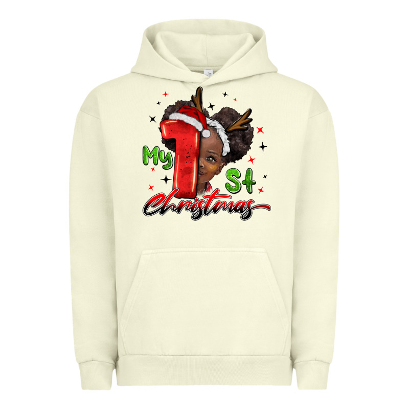 My First Christmas African Girl Urban Hoodie by BarkalooDesign | Teevron