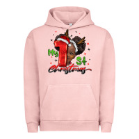 Pigment Salmon my first christmas african girl Urban Hoodie - BarkalooDesign