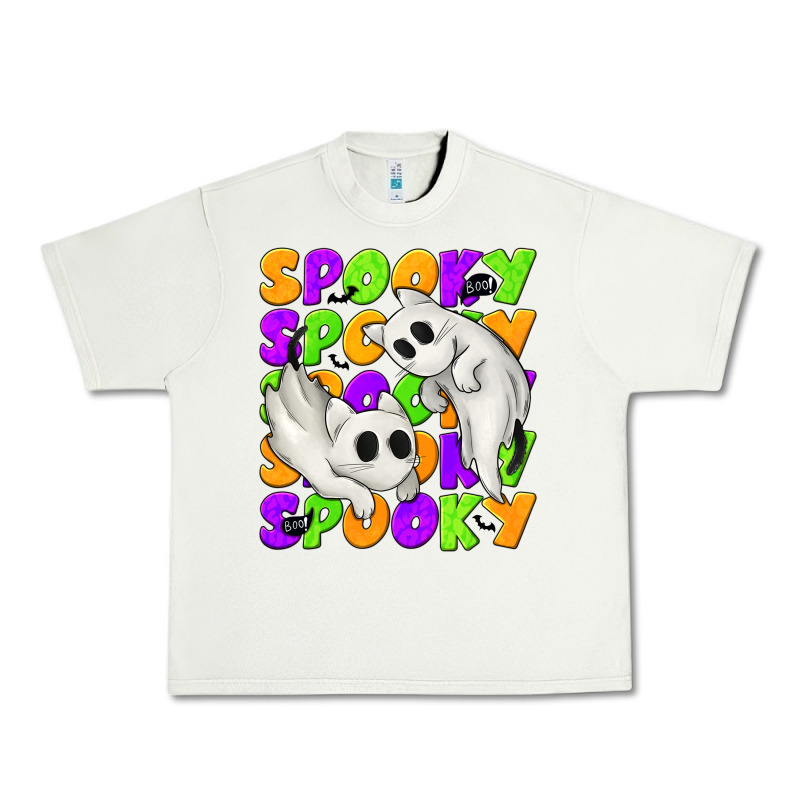 Spooky With Ghost Cats Urban Heavy Tee by texasbilliewilder | Teevron