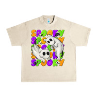 Sandshell Spooky with Ghost Cats Urban Heavy Tee - texasbilliewilder