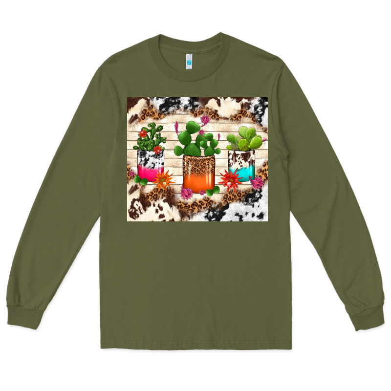 Cowhide Succulent Long Sleeve Tee by TumblerDesignByShophia | Teevron
