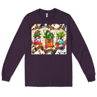 Plum cowhide succulent Long Sleeve Tee - TumblerDesignByShophia