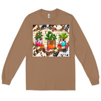 Toasted Coconut cowhide succulent Long Sleeve Tee - TumblerDesignByShophia