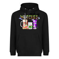 Black Drink Up Witches Heavyweight Hoodie - CowhideDigitalArt