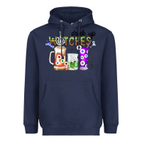 Navy Drink Up Witches Heavyweight Hoodie - CowhideDigitalArt