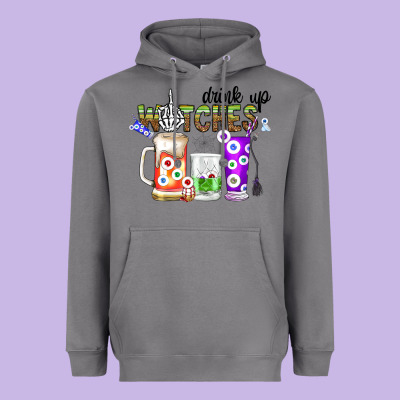 Drink Up Witches Heavyweight Hoodie Designed By Cowhidedigitalart