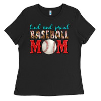 Black Loud And Proud Baseball Mom Ladies Tee - BundleAndBundleShop