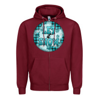Burgundy let it snow Zipper Hoodie - FaDigitalArtStudio