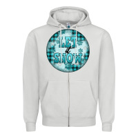Dove Grey let it snow Zipper Hoodie - FaDigitalArtStudio