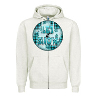 Oatmeal Heather let it snow Zipper Hoodie - FaDigitalArtStudio