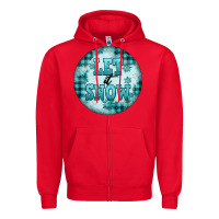 Red let it snow Zipper Hoodie - FaDigitalArtStudio
