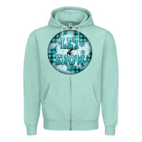 Seafoam let it snow Zipper Hoodie - FaDigitalArtStudio