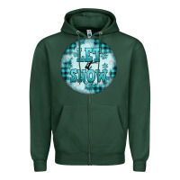 Sports Green let it snow Zipper Hoodie - FaDigitalArtStudio