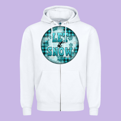 Let It Snow Zipper Hoodie Designed By Fadigitalartstudio