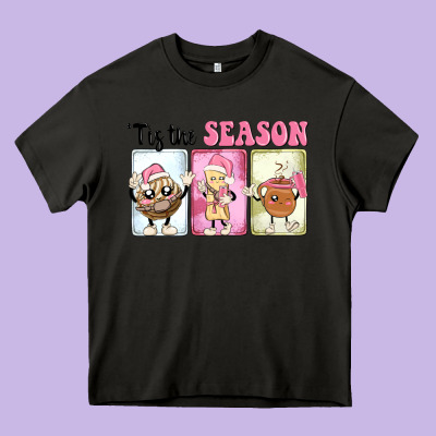 Christmas Tis The Season Heavy Core Tee Designed By Maliassmallbusiness
