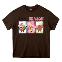 Chocolate Brown Christmas tis the season Heavy Core Tee - MaliasSmallBusiness