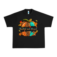 Black pumpkin thankful and blessed Urban Heavy Tee - NancyCooperArtShop