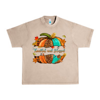 French Oak pumpkin thankful and blessed Urban Heavy Tee - NancyCooperArtShop