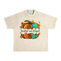 Sandshell pumpkin thankful and blessed Urban Heavy Tee - NancyCooperArtShop