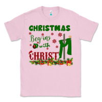 Bubblegum Pink Christmas Begins With Christ Classic Tee - Bettercallsaul