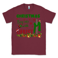 Burgundy Christmas Begins With Christ Classic Tee - Bettercallsaul