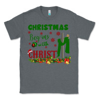 Charcoal Heather Christmas Begins With Christ Classic Tee - Bettercallsaul