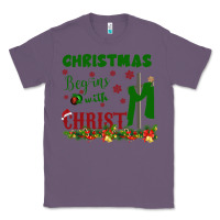 Lavender Christmas Begins With Christ Classic Tee - Bettercallsaul