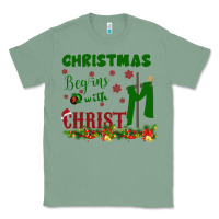 Sage Christmas Begins With Christ Classic Tee - Bettercallsaul