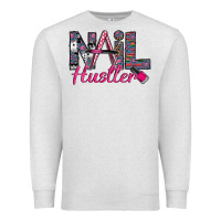Oatmeal Heather Nail hustler Premium Sweatshirt - SublimationCraftShop