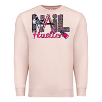 Pale Pink Nail hustler Premium Sweatshirt - SublimationCraftShop