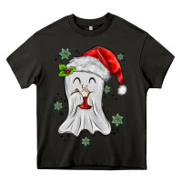 Asphalt merry christmas ghost Heavy Core Tee - MaliasSmallBusiness