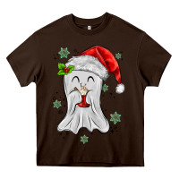 Merry Christmas Ghost Heavy Core Tee | Teevron