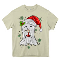 Mossy merry christmas ghost Heavy Core Tee - MaliasSmallBusiness