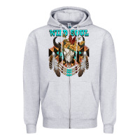 Wild Soul Bull Skull Zipper Hoodie | Teevron