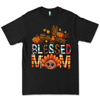 Black Western Blessed Mom With Cross Premium Tee - BundleAndBundleShop