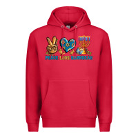 Cardinal Peace Love Hannukah Premium Hoodie - BundleAndBundleShop